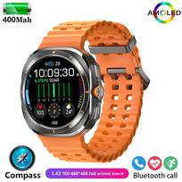 Skirta Watch 7 Ultra NFC GPS Sekimo Kompaso Išmanusis Laikrodis Vyrams Moterims 1.43 colio AMOLED Visada Įjungtas Ekranas BT Skambučiai Išmanusis Laikrodis oranžinė