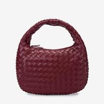 2025 m. madinga pinta hobo rankinė moterims, pusmėnulio stiliaus peties rankinė, maža pusmėnulio formos crossbody piniginė bordinė