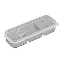 1/3/6 vnt. Maisto ir vaisių laikymo dėžutė su daug skyrių, be BPA, skaidri 1pc 3Grids white