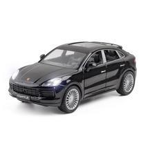 1/24 Porsche Cayenne S SUV Lydinio Automobilio Modelis Die Cast Metaliniai Transporto Priemonių Simuliacija Garsas Šviesa Automobilio Žaislai Kolekcionuojami Vaikų Gimtadienio Dovanos juoda