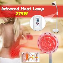 Floor Stand IR Infrared Heating Therapy Lamp Beauty Salon Physiotherapy Light 9 Gears Temperature Folding Design (100-240V)  275W white