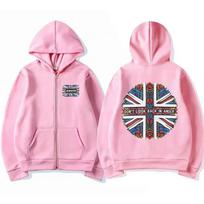 O-Oasis Britų Roko Grupė vintažiniai Grafikos Gobtuvėlis Vyrams Moterims Rudens Žiemos Paltai Užtraukiamas Striukė Laisvalaikio Streetwear L pink