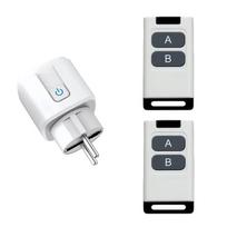 Universalus nuotolinio valdymo pultas Mini elektriniai lizdai 433MHZ Rf Išmanusis kištukas 220V 15A Vienas lizdas Jungiklis buitiniams prietaisams led raketinė metalo spalva