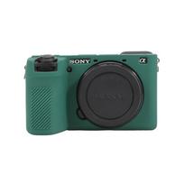 Silikoninis dėklas Sony A6700 kamerai, A6700 kameros krepšys, A6700 kameros apsauginis dėklas, minkštas apvalkalas su apsauga nuo kritimo tamsiai žalia spalva