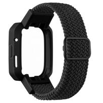 Dirželis + Dėklas For Redmi Watch 3 2 1 Apyrankė Sportinė Nailoninė Apyrankė Ant Riešo Mi Watch Lite 2 3 Keičiami Išmanieji Priedai Redmi Watch juoda