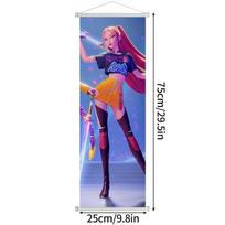 K pop Demonų Medžiotojas Fonas Huntrix Animacinis Gobelenas Kpop Warrior Plakatas Namų vakarėlio Sienos Kabinamas Fonas AS picture