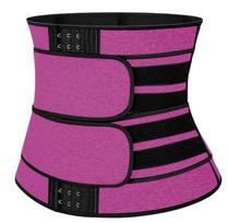 Moteriška kūno formavimo juosta, prakaitavimą mažinanti, reguliuojamo dydžio neopreno juosmens įtempianti juosta su sportiniu pilvuko įtempimu. 6XL pink