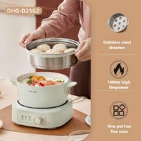 2.5L Cooking Electric Wok Small Portable Stew Pot Household Dormitory Split Electric Cooker Multifunctional Hot Pot white