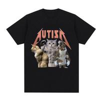 Autizmo Skeletas Mėmė Marškinėliai Humoras Juokingas Kaukolė Vyrai Moterys Mada Hip Hop Marškinėliai Laisvalaikio Medvilniniai Trumpomis Rankovėmis Harajuku Marškinėliai S gray