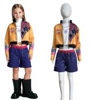 KPop filmo Demono Medžiotojai Tas Pats Stilius Mergaičių Drabužiai 2-12 Metų Vaikams Helovino Cosplay Šventė Kaukės Balius Zoey Rumi Mira Kostiumas 7-8Years (140) beige