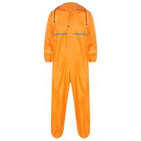 Vyrų vandeniui atsparus kombinezonas Atšvaitinė juosta Lietaus kostiumas Ilgomis rankovėmis Su gobtuvu Užtrauktuko uždangalas Jumpsuit Lietaus kostiumas Lauko darbo drabužiai 4XL geltona