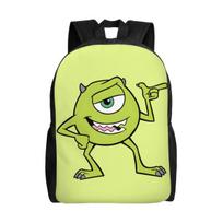 Mike Wazowsk Kuprinė Vyrams Moterims Laisvalaikio Mokyklinė Kuprinė Kolegijai Mokyklai Mielos Monstro Kuprinės 16 inches beige
