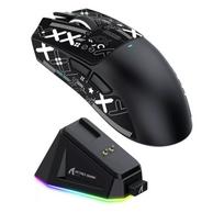 ATTACK SHARK X11 Belaidė žaidimų pelė su RGB magnetiniu įkrovimo stovu, laidinė/2,4G/BT, 22K DPI, itin lengva 59g, trijų režimų su juostele juoda