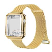 Milanietiškas dėklas+Dirželis Apple Watch juostai Ultra 49MM 41mm 40mm 44mm 38 42mm TPU ekranui Iwatch Series10 9 8 7 6 SE 5 4 Correa 45mm 41mm-Series 9 8 7 beige