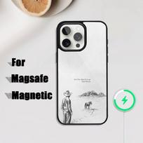 Dainininkas Z-Zach Bryan telefono dėklas iPhone 17,16,15,14,13,12,11,Pro,Max,Plus,Mini,SE4,E magnetiniam Magsafe belaidžiam įkrovimui iPhone14Pro white