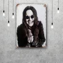 Ozzy osbourne Dekoro Plakatas Vintažinis Skardos Ženklas Metalo Ženklas Dekoratyvinė Plokštelė Pub Barui Vyriškam Urve Klubui Sienos Dekoras 20x30cm（7.8x11.8inch） gray