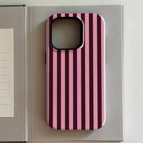 Telefono dėklas iPhone 17 16 15 14 13 12 11 X XS XR 7 8 Air Pro Max Plus Madingas Meilės dryžuotas raštas Dvisluoksnis iPhone 15 Plus gray