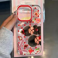 Ins Cute M-Monchhichis Phone Case For iPhone 17e 17 16 16e 15 14 13 12 11 Mini Pro Max X XR XSMax Air Plus Transparent Cover iPhone 14 ProMax