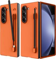 Matinis saldainių spalvos dėklas su S Pen laikikliu, skirtas Samsung Galaxy Z Fold 7 6 5 zfold 4 3, itin plonas, atsparus smūgiams, odos pojūčio dangtelis Galaxy Z Fold3 5G black