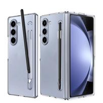 Matinis saldainių spalvos dėklas su S Pen laikikliu, skirtas Samsung Galaxy Z Fold 7 6 5 zfold 4 3, itin plonas, atsparus smūgiams, odos pojūčio dangtelis Galaxy Z Fold4