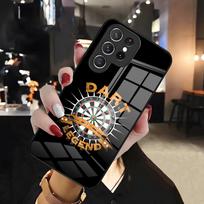Žaidimų smiginis telefono dėklas, skirtas Samsung S26 S25 Edge Ultra 24 23 22 21 Ultra Plus Fe A55 56 15 4G 5G, stiklinis dangtelis Galaxy S21 FE 5G