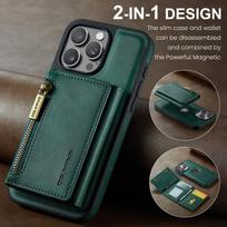Leather Phone Case for iPhone 16 pro Max 16E 17 Air 15 plus 14 13 12 11 2 in 1 Magnetic RFID Blocking Zipper Card Holder Wallet iPhone 11 Pro Max