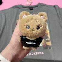 Mielas BLACKPINK Jump Flash pliušinis žaisliukas raktų pakabukas beige