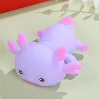 Mielos aksolotlio spaudomos žaisliukės Tampomas dizainas Animacinis žuvis Minkštas žaislas Streso mažinimui Lėtai atšokantys žaislai Fidget lėlė Suaugusiems Vaikams white