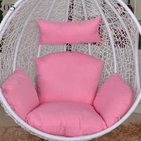 Solid Color/floral/stripe Hanging Swing Egg Chair Cushion Cover+ Outdoor Pillow Case Garden Lounger Cushion Cover with Cotton no filling gray