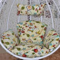 Solid Color/floral/stripe Hanging Swing Egg Chair Cushion Cover+ Outdoor Pillow Case Garden Lounger Cushion Cover with Cotton no filling