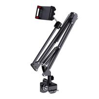1 vnt planšetinio kompiuterio laikiklis lovai su 90 cm metaline rankena 360° besisukantis lovos planšetės tvirtinimo stovas, skirtas iPad stovui 4,7–10,2 colio telefono planšetinio kompiuterio laikiklis gray