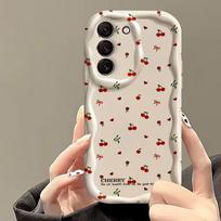 Telefonų dėklai Samsung Galaxy A57 A56 A55 5G A15 A16 A35 A17 A37 A36 A54 S26 S25 S24 Ultra S22 Plus S23 FE vyšninio kaspinėlio dėklas Galaxy S24 Ultra