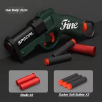 For Mini S686 Foam Bullet Blaster Toy Gun Soft Bullet Launcher Airsoft Outdoor Weapon Children's Pistol blue