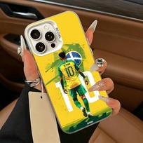 10-N- Neymar Futbolo telefono dėklas iPhone 11 12 13 14 15 16Pro Max Plus baltas Sidabrinis Telefono dangtelis iPhone17Air