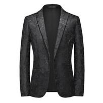 Vyriškas Pavasario Verslo Socialinis Kostiuminis Švarkas Vyriškas Viengubas Plonas Vyriškas Žakardinis Švarkas Paltai 6XL black
