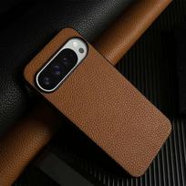 Pixel 10 Pro dėklas Verslo karvės odos telefono dėklai Google pixel9pro 7A 8pro pilna apsauga Smūgiams atsparus galinis dangtelis Genuine Leather&Google Pixel 6 Pro brown