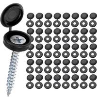 10/500 vnt. Nagų Varžtų Dangteliai Plastikiniai Apsauginiai Dangteliai Automobilio Veržlės Dekoratyvinis Dangtelis Savisriegis Varžtas Sulankstomas Dangtelis Baldų Furnitūra 10PCS juoda