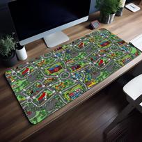 Animacinis Žaidimų Kelias Miestas Pelės Padelis MousePad Neslystantis Užrakintas Kraštas Biuro Studentų Žaidimų Storas Didelis Rašymo Padelis Pagalvėlė 400x800x2mm gray