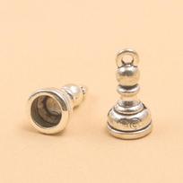 Chess Charm Pendants: 2 Colors, 6 Styles - Zinc Alloy Accessories for Phone Cases, Bags, Keychains 1 piece beige