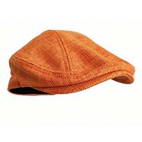 Retro lininis beretas Plonas kvėpuojantis snapelis Unisex Baltas priekinis kepuraitė Stilingas laisvalaikio ančiuko snapas galvos apdangalas vyrams ir moterims XL 60-62CM oranžinė