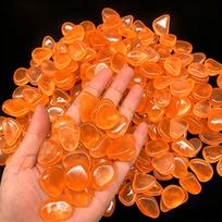 200-1000pcs Luminous Sand Glow In Dark Stone Pebble Garden Yard Outdoor Path Lawn Decoration Fish Tank Aquarium Home DIY Decor (Orange,200PCS)