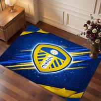 Leeds United futbolo spaudinio kristalinio veliūro kilimas, patogus, sugeriantis vandenį, neslystantis vidaus grindų kilimas 40cmx60cm