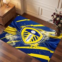 Leeds United futbolo spaudinio kristalinio veliūro kilimas, patogus, sugeriantis vandenį, neslystantis vidaus grindų kilimas 60cmx90cm