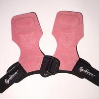 Rubber Palm Guard Lifting Straps Gloves, Wrist Support for Deadlifts, Pull Ups 1.0 Pink pink