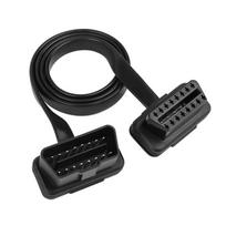 16 kontaktų OBD2 prailginimo laidas transporto priemonės diagnostikai Universalus daugumai automobilių ir sunkvežimių Kištukinis į kištukinį prailginimo laidas black