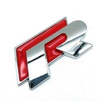 3D R raidės metalinė automobilio lipdukas Golfui - Sportinio stiliaus Rline Sticker raudona/sidabras