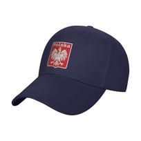Polska Eagle  Retro Polish Poland Pride  Baseball Cap Poland Polska Polish  Couple Women Hip Hop Hats Breathable Baseball Caps One Size gray