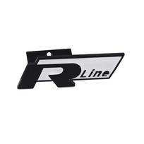 Metalinis 3D lipdukas Automobilio logotipas Priekinių grotelių emblema Volkswagen VW R RLine Golf R R32 MK7 MK7.5 MK8 Polo GTI GTE Ženklelio priedai hf2 juoda balta spalva