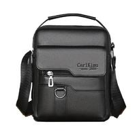 Men's Business PU Leather Crossbody Bag Handheld Single Shoulder Travel Bag Lightweight Messenger