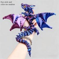 Originalus 3D spausdintas Vivernas drakonas su sparnais Simuliacinis modelis Dovanos Sąnariniai drakonai Fidget drakonai Stalo papuošalai Žaislas 22CM
